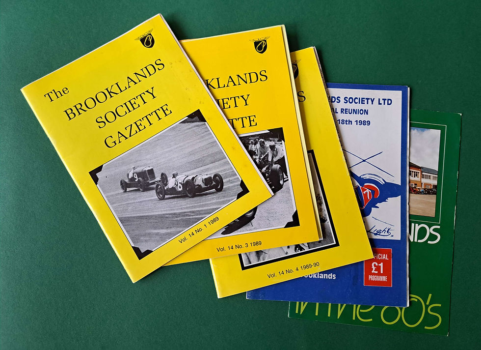 Thumbnail: Brooklands Society Gazette, 1989