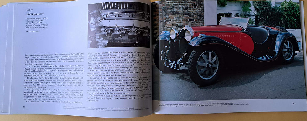 Miniaturebillede: Bugatti Type 55/57, Coys auction 20 September 1994