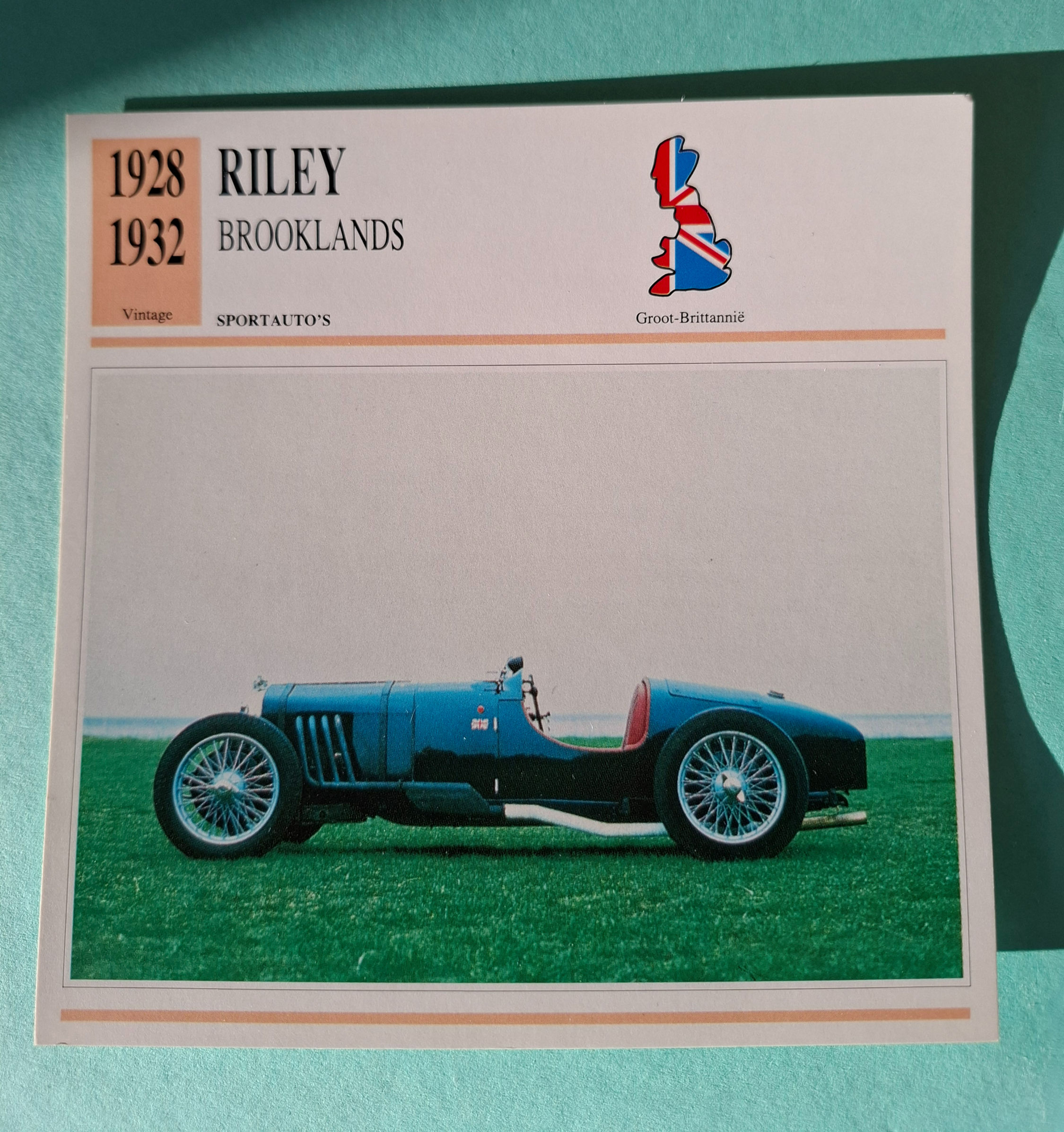 Riley Brooklands collectors card