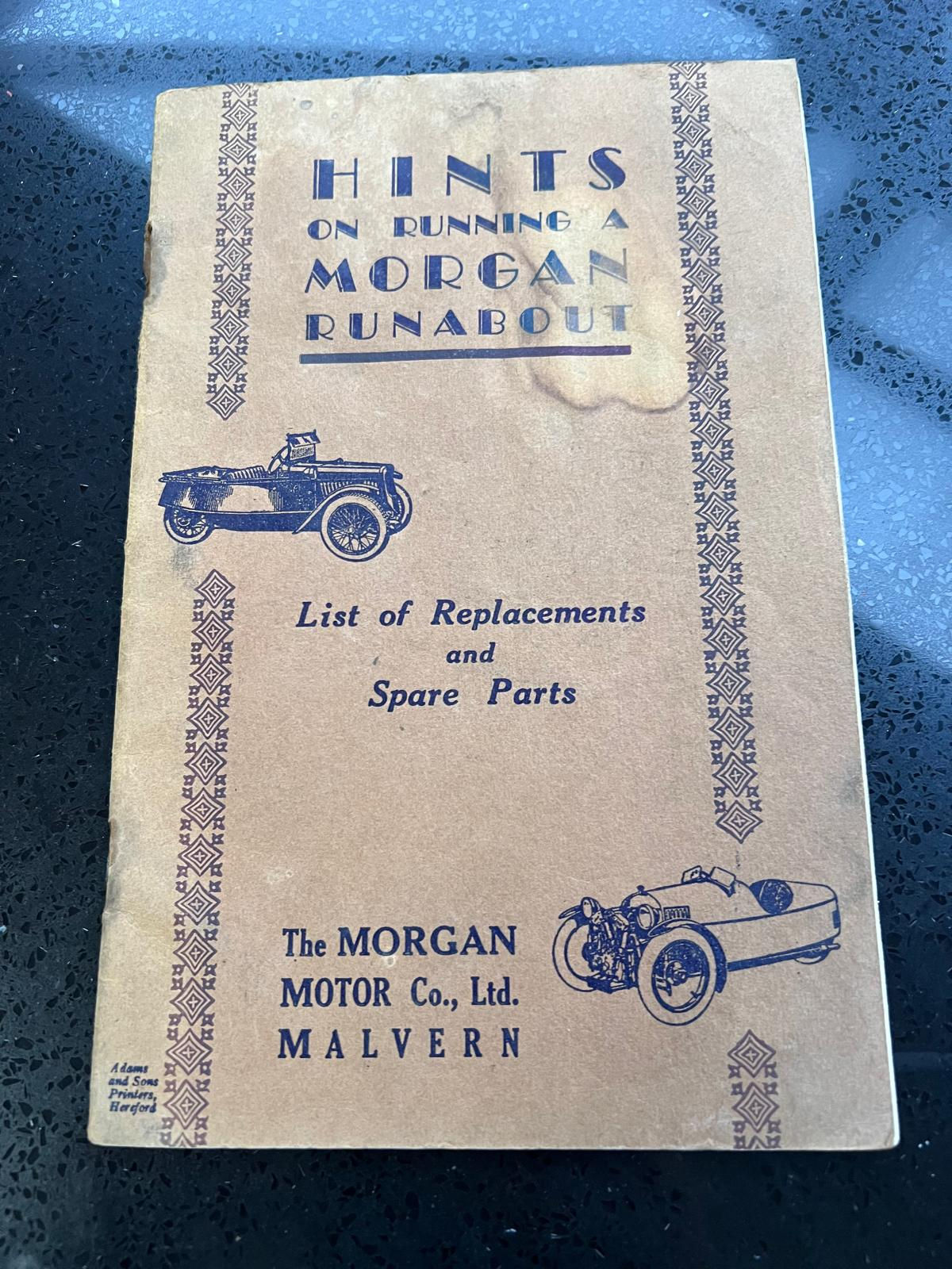 Hints on Running a Morgan Runabout