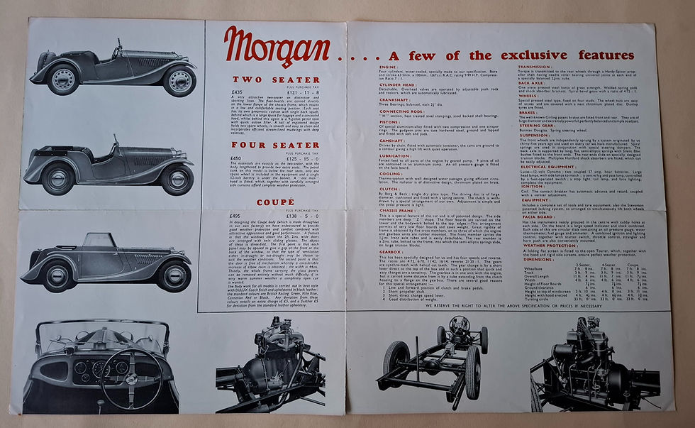 Miniatyrbild: Morgan 4/4 brochure, 1949, inside