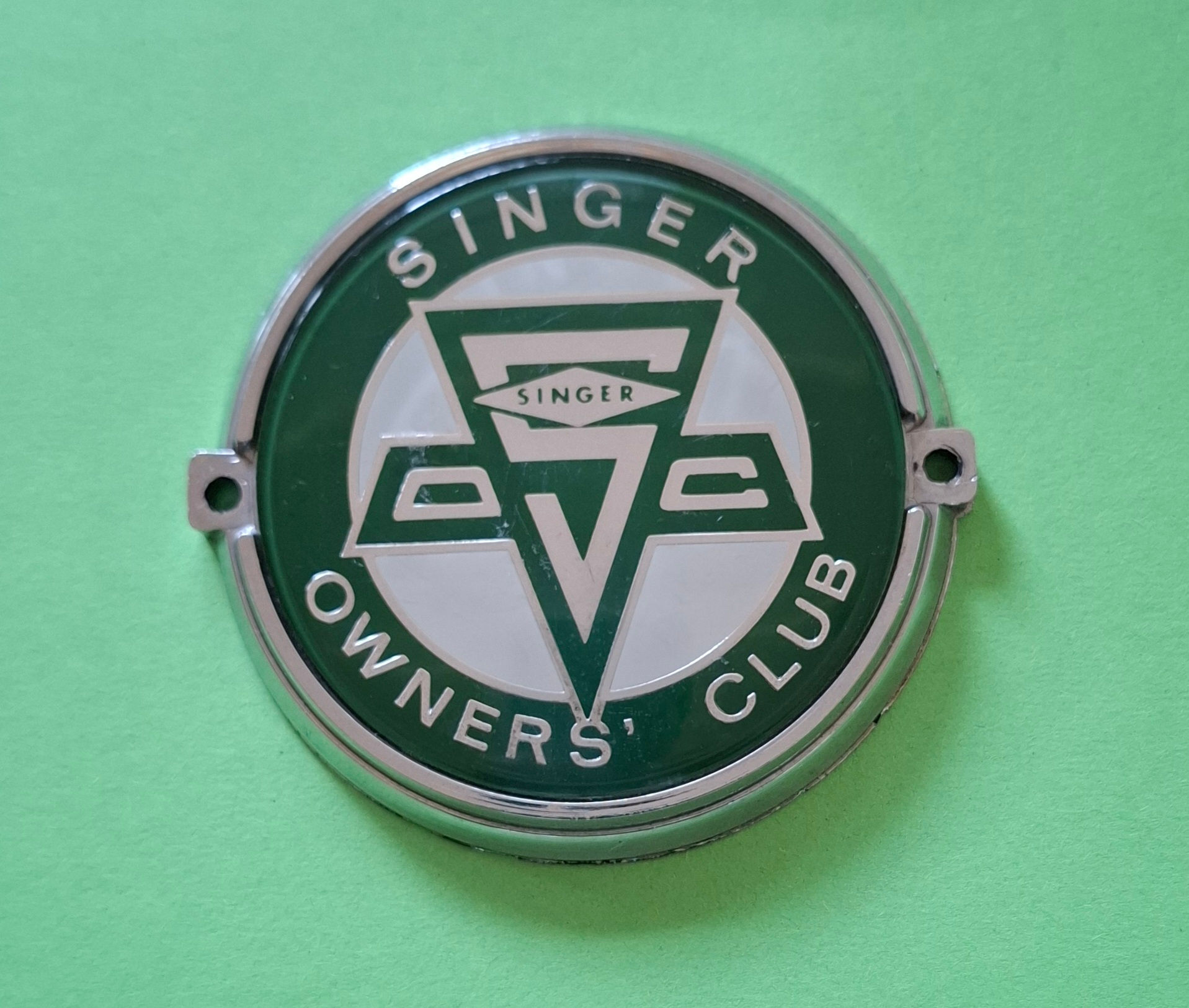 Singer Owners' Club car badge by Renamel