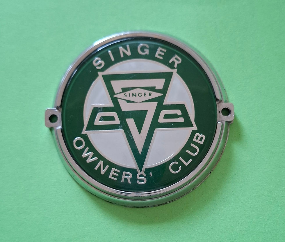 Singer Owners' Club car badge by Renamel