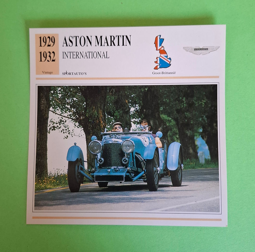 Aston Martin International collectors card