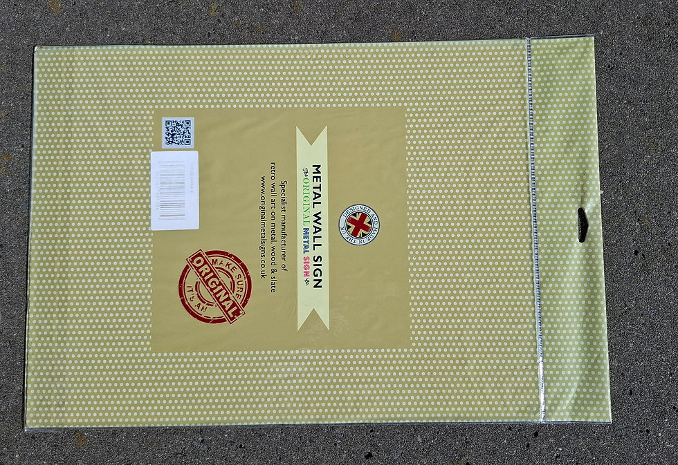 Morgan Plus 8 metal sign, in original wrapping