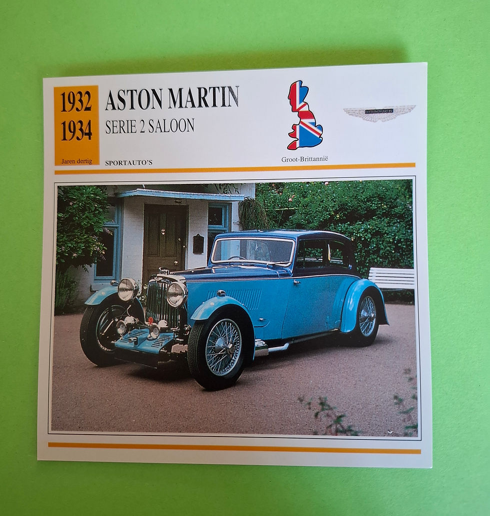 Aston Martin Series II Saloon, collectors card