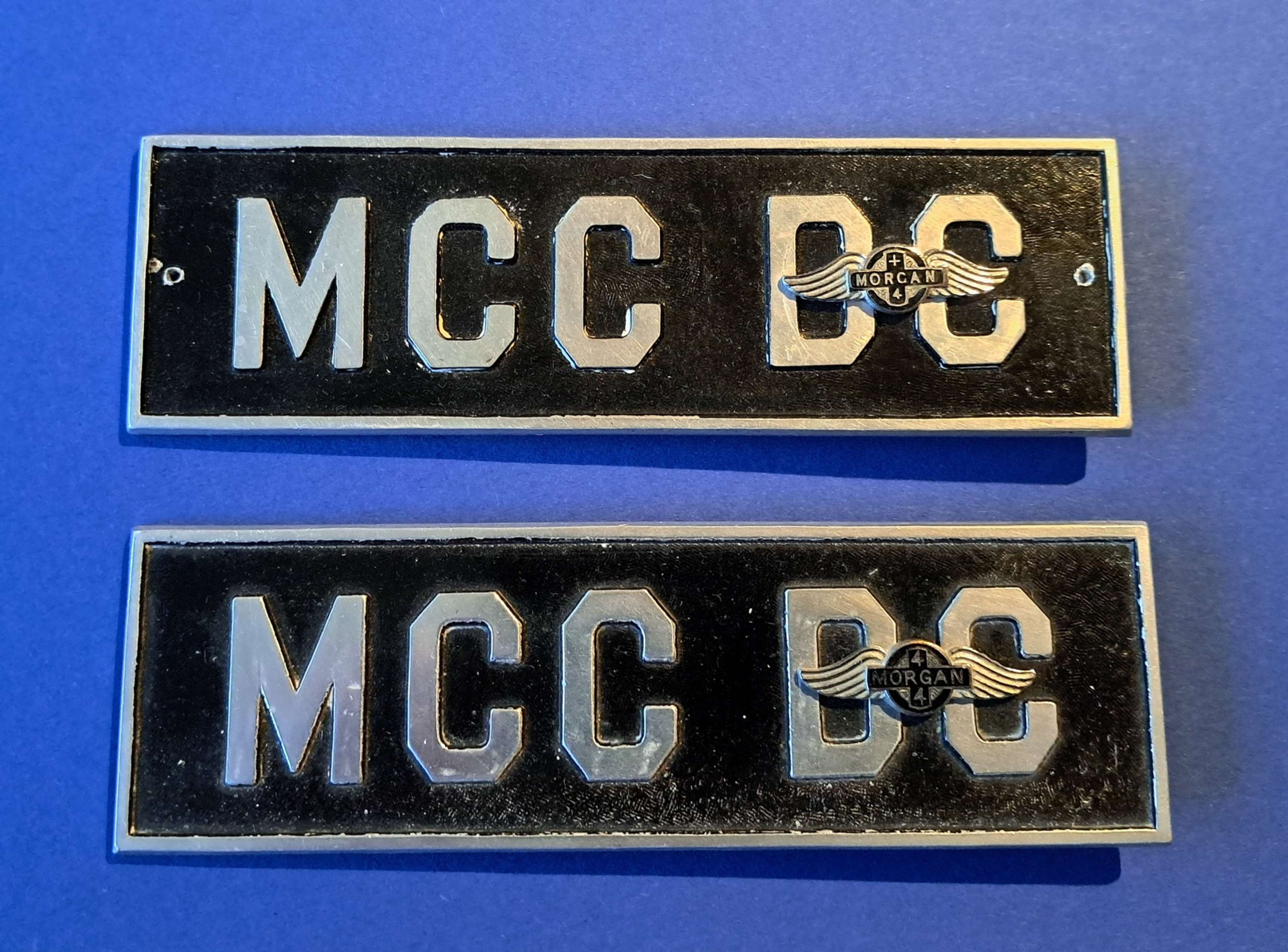 MCCDC number plate badge, 4/4 and +4