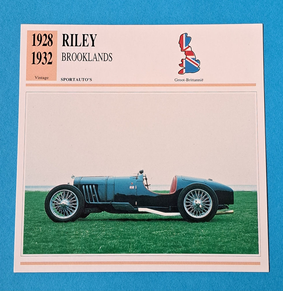 Miniaturebillede: Riley Brooklands 1928, collectors card