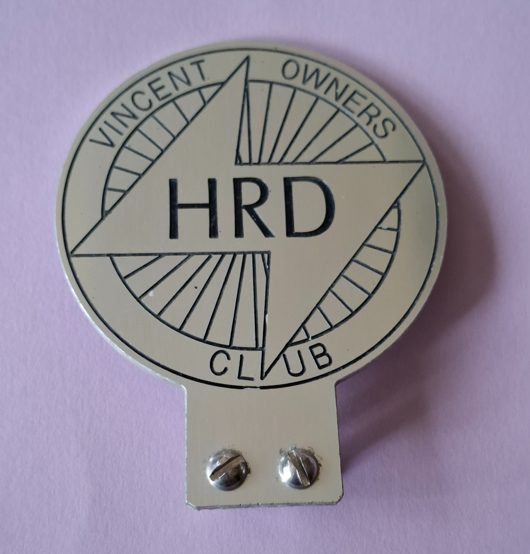 Vincent HRD Owners Club badge