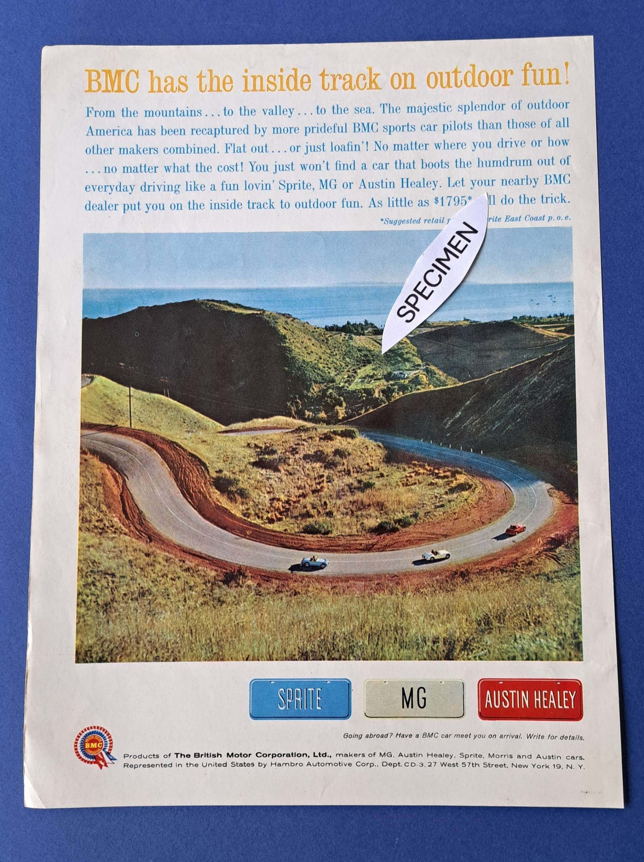 MG Midget/ Austin-Healey Sprite advert