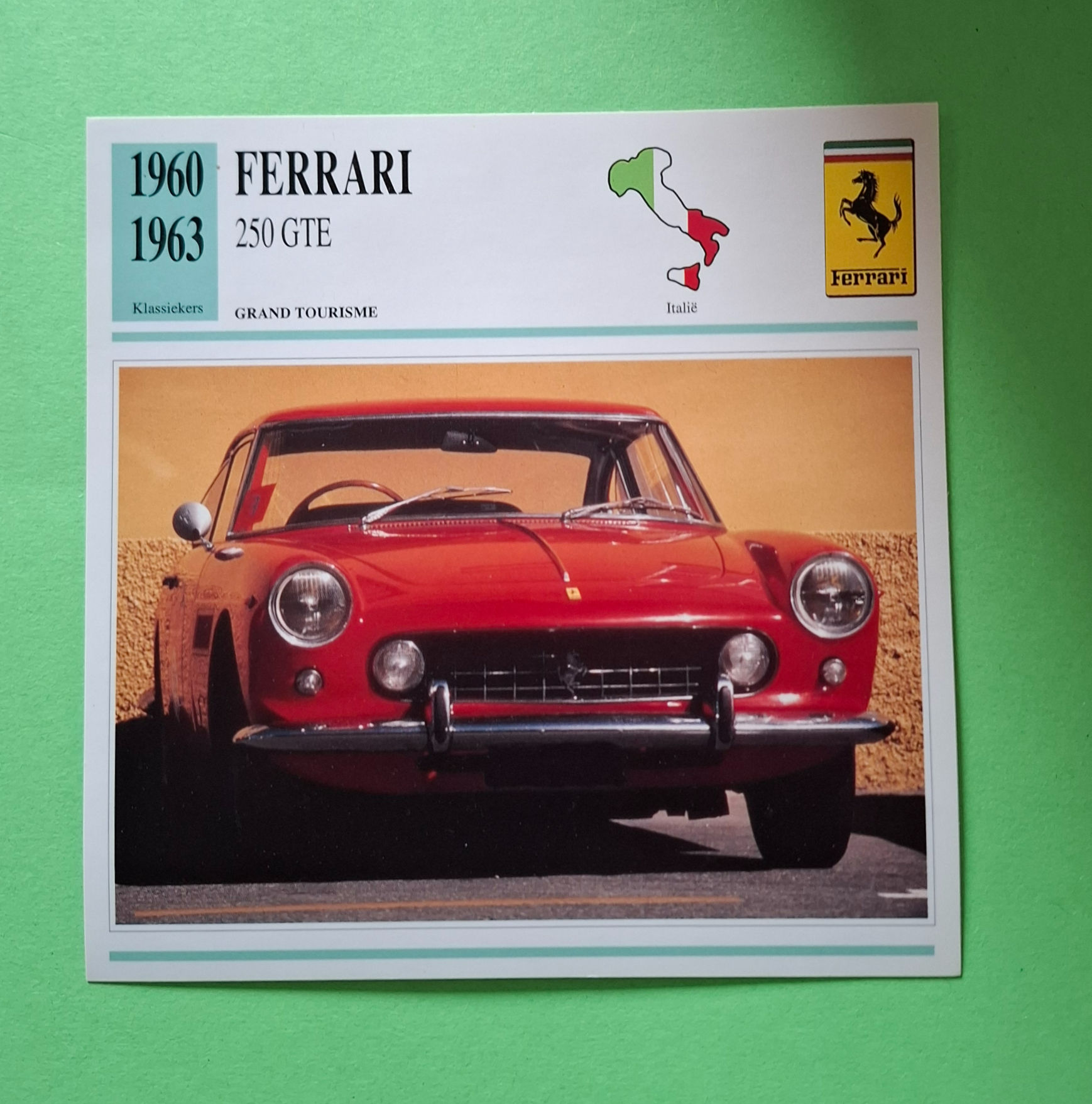 Ferrari 250 GTE 1960, collectors card