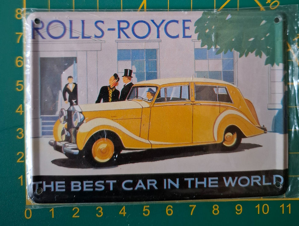 Rolls-Royce Silver Wraith, tin card