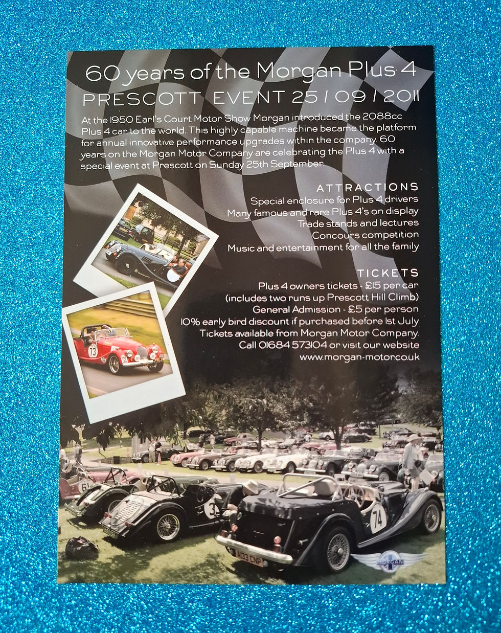 Morgan Plus 4 60 Years event leaflet