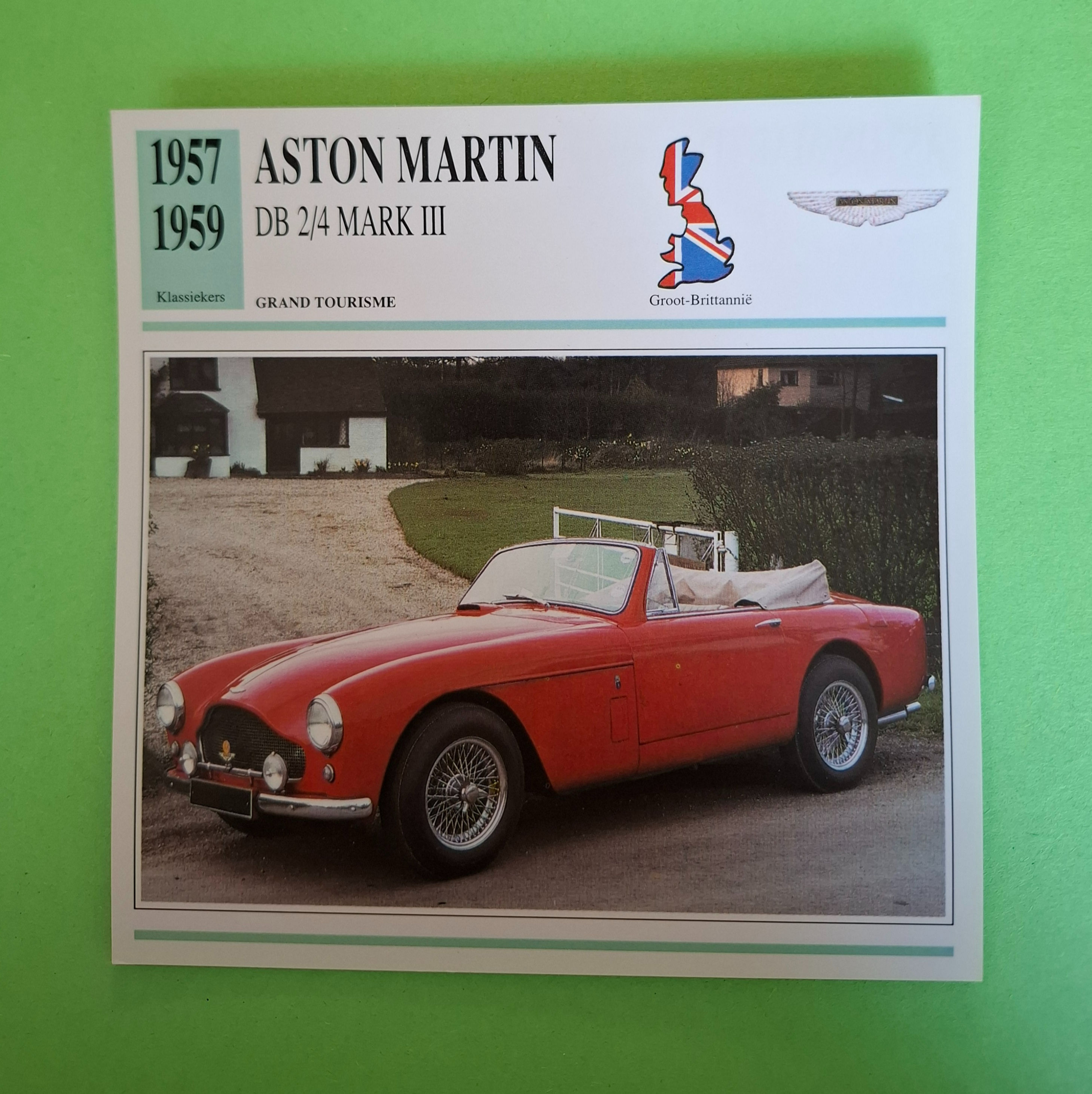 Aston Martin DB 2/4 Mk III collectors card