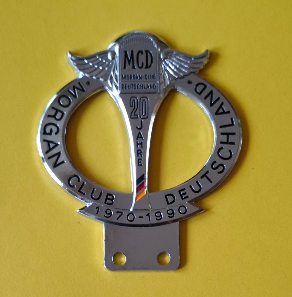 Morgan Club Deutschland 20 Jahre badge, 1970 - 1990