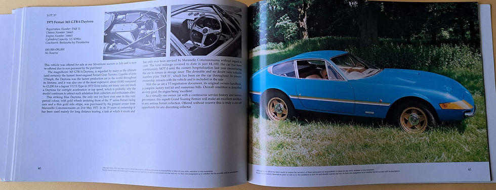 Miniaturebillede: Ferrari 365 GTB/4 Daytona, Coys auction 20 September 1994