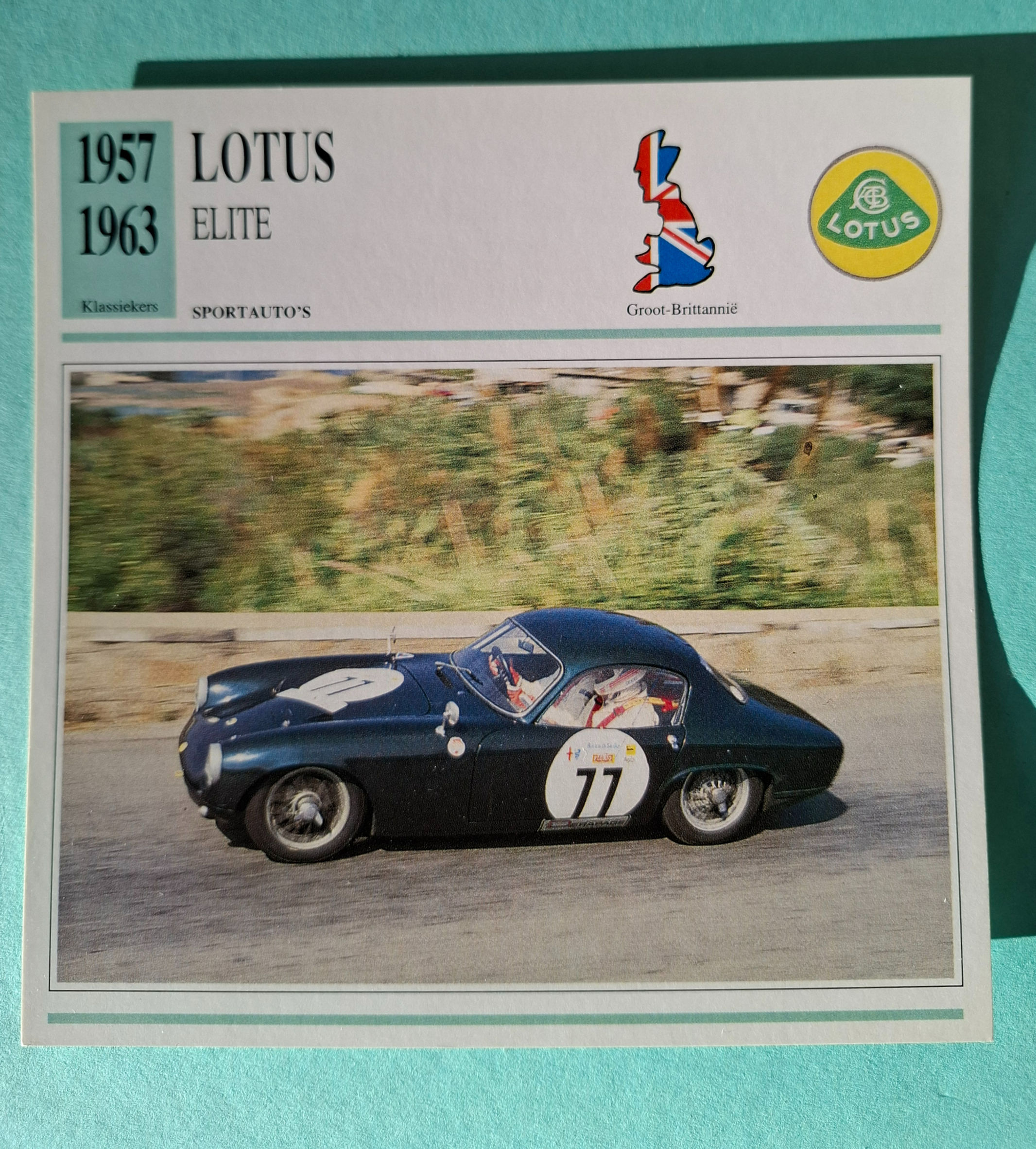 Lotus Elite 1957, collectors card