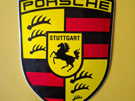 Porsche enamel sign