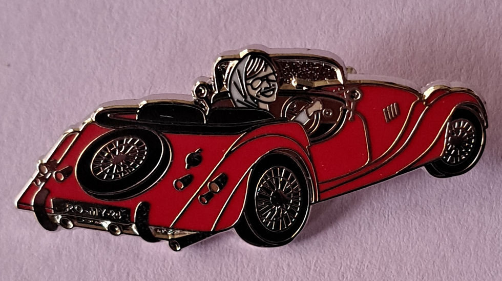 Miniatyrbild: Ladies Drive Morgans, pin badge, red