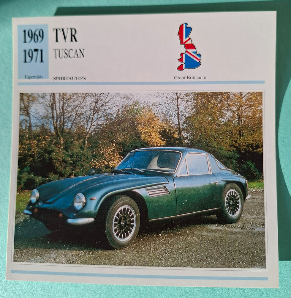 Thumbnail: TVR Tuscan and TVR Tasmin collectors card