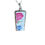 Thumbnail: Pink Flower Petal and Forget Me Not Broken China Necklace Pendant