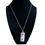 Thumbnail: Pink Flower Petal and Forget Me Not Broken China Necklace Pendant