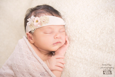 Newborn photo session for a baby girl
