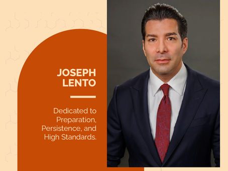 Joseph Lento treats people with directness and respect