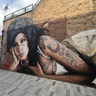 Amy Winehouse målning i Camden Town