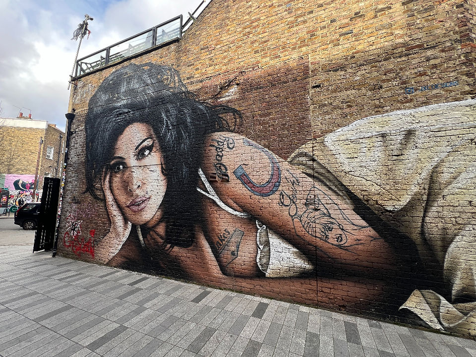 Amy Winehouse målning i Camden Town