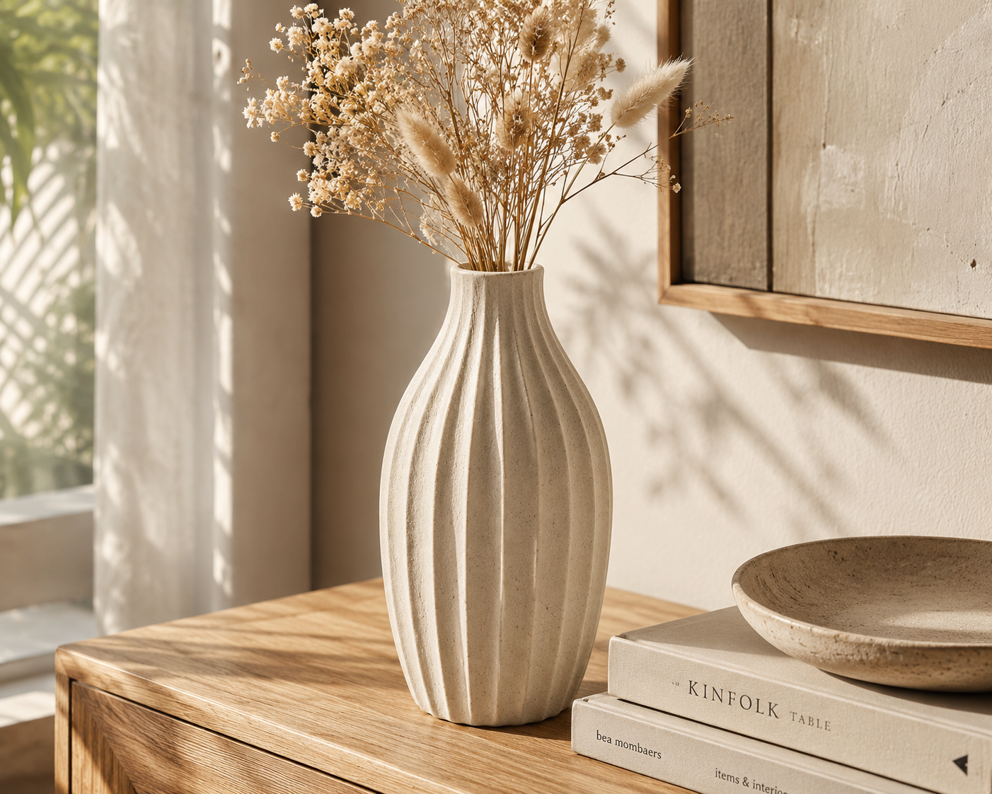 Aurora Ribbed Vase