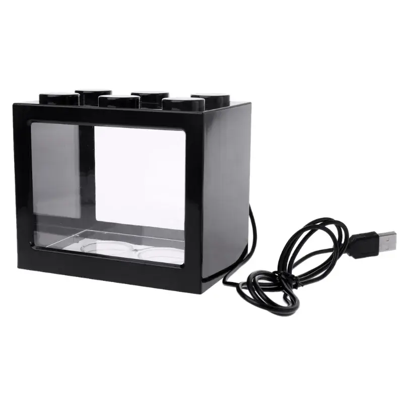 Thumbnail: USB Mini Aquarium Fish Tank With LED Lamp Light
