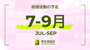 街頭活動の予定：2026年7-9月