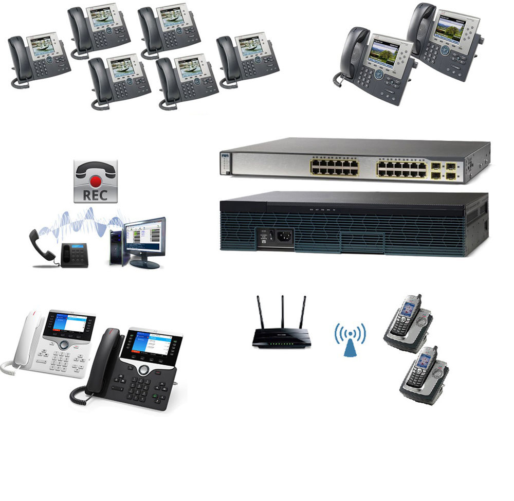 The 12 Premium Cisco IP PBX Phone System with 8800 Phones, Recorder