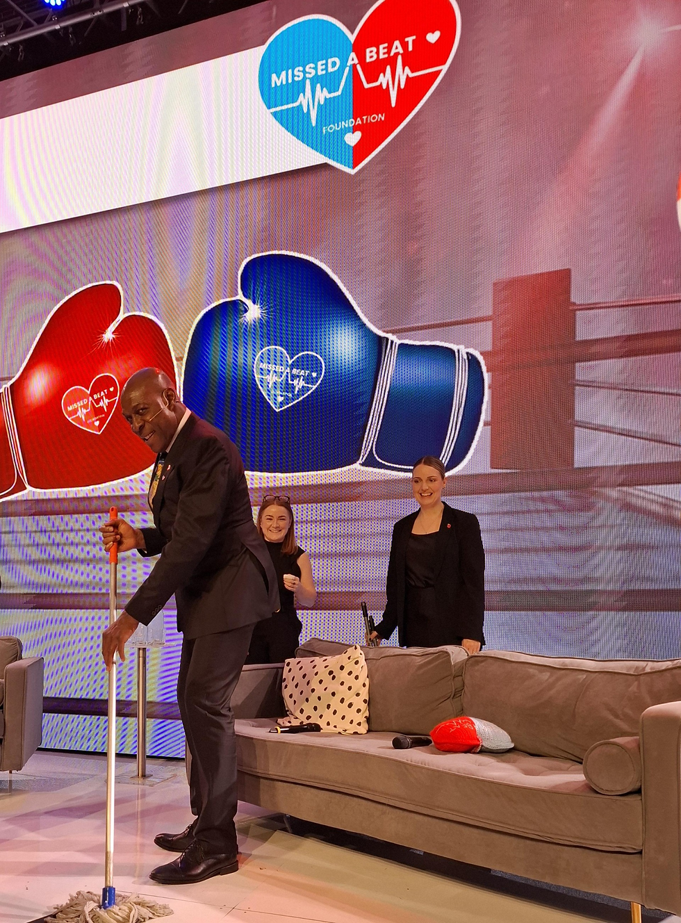 Frank having some fun with Lydia and the team