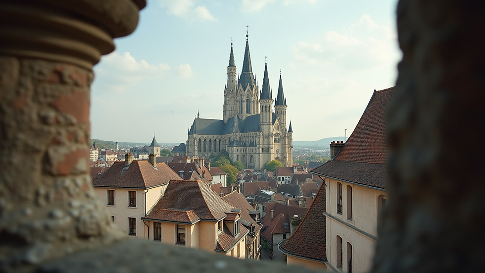 Vue au niveau des yeux de la cathédrale Saint-Étienne de Metz