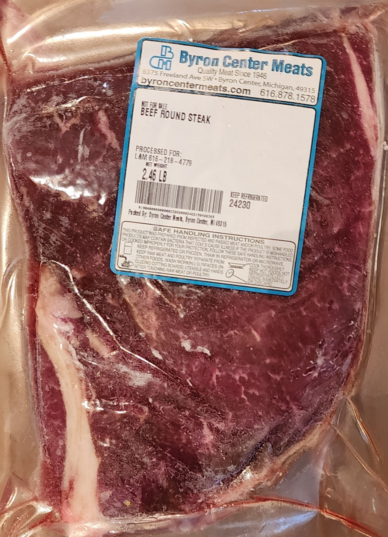 Round Steak  1/pk  2.5lb avg