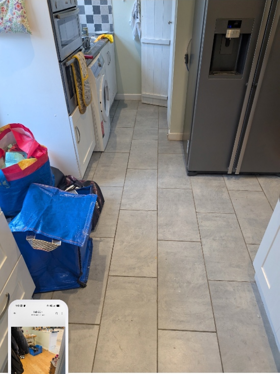 Before; Old kitchen tiles 