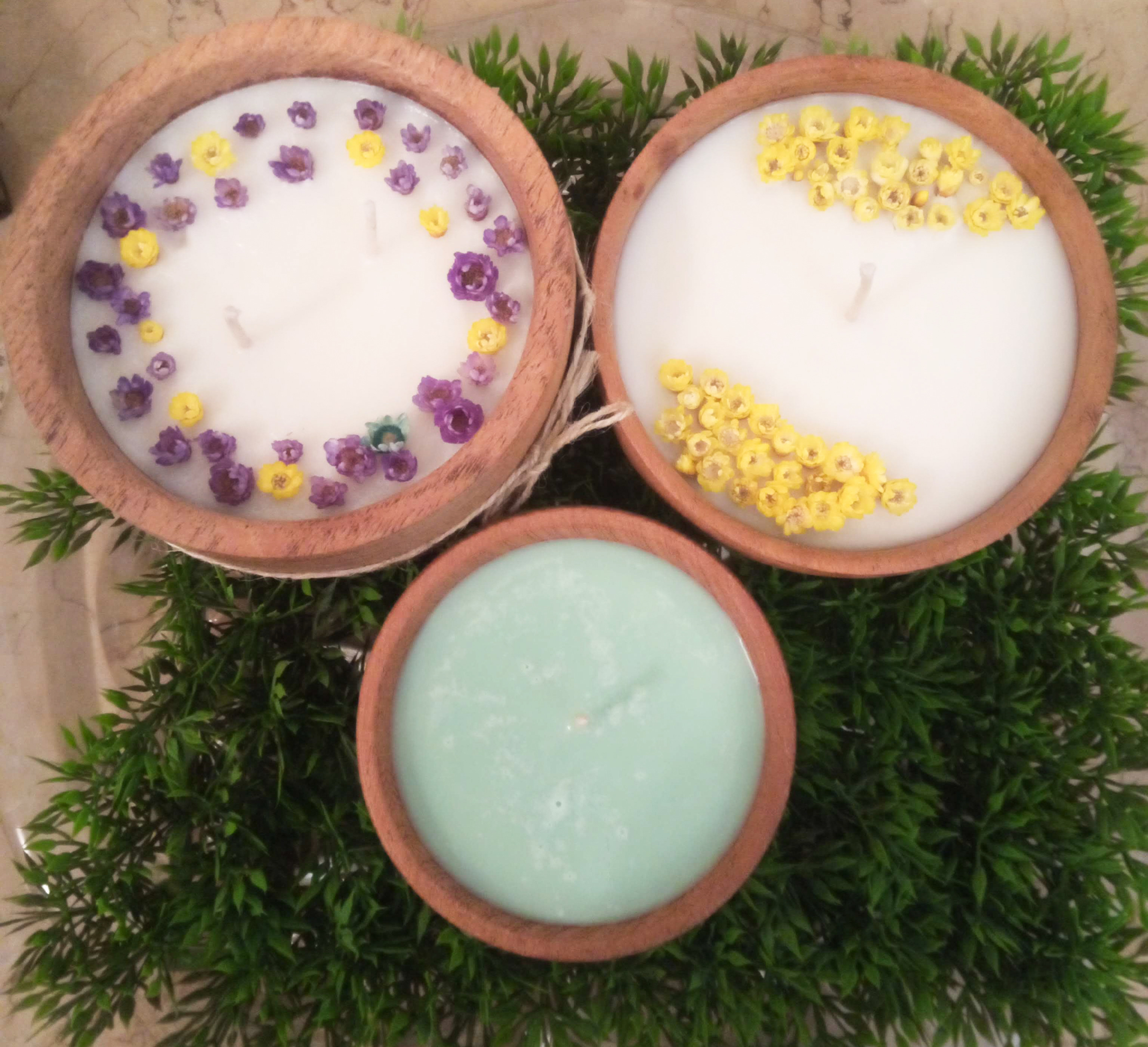 Kit De 3 Cuencos De Velas De Soja Aromáticas (3 tamaños)