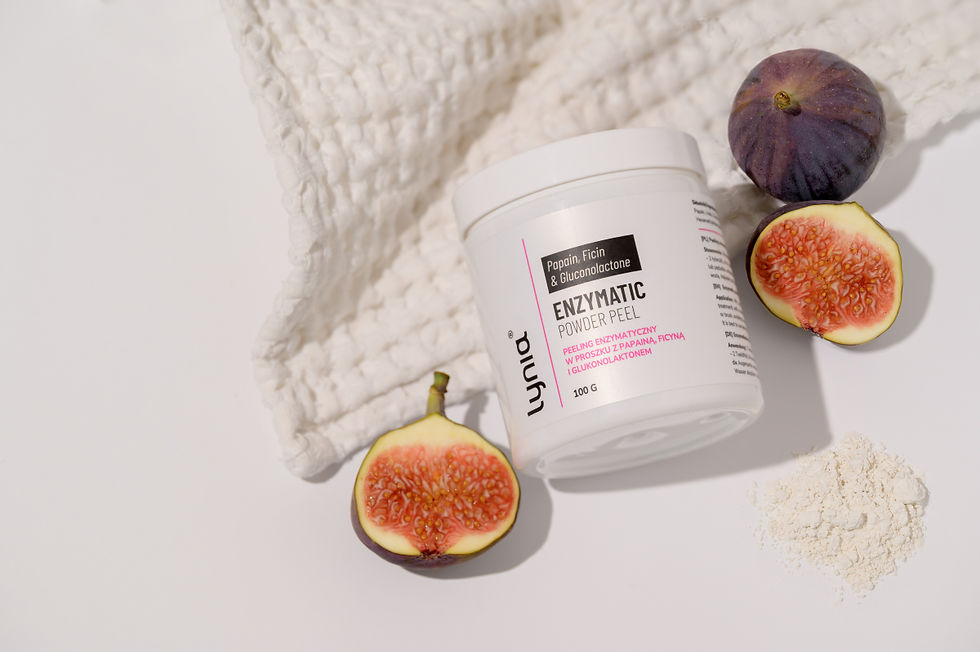 Lynia Peeling enzymatyczny w proszku z papainą, ficyną i glukonolaktonem do cery wrażliwej, naczynkowej i problematycznej