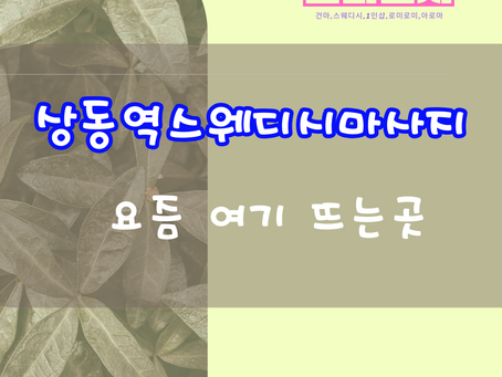 부천 상동역스웨디시 마사지 여기 완벽한 시간