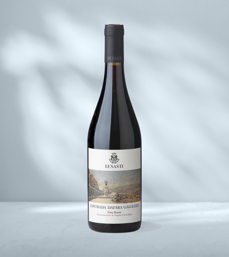 Bottle of Benanti Contrada Dafara Galluzzo Etna Rosso 2021 Sicilian red wine