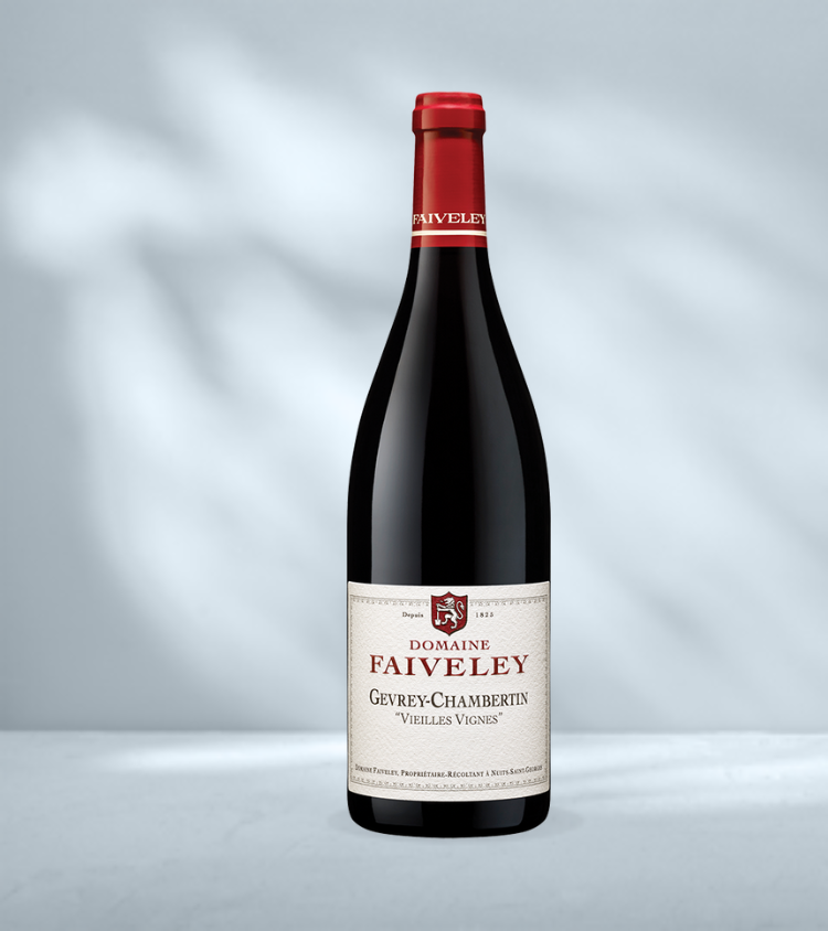 Bottle of Domaine Faiveley 2022 Gevrey-Chambertin Vieilles Vignes 1.5L magnum – premium Burgundy red wine