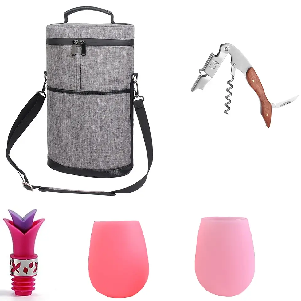 Thumbnail: Soft Cooler Wine Bottle Insulated Bag for Wine Thermal 2 Drink Bottle 750ml