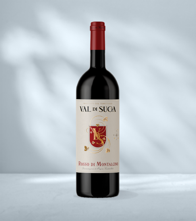 Bottle of Val di Suga Rosso di Montalcino DOC Italian red wine