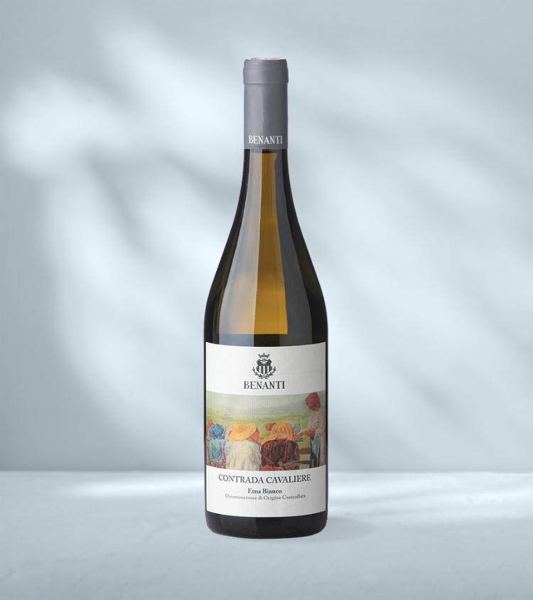Bottle of Benanti 2021 Contrada Cavaliere Etna Bianco white wine from Mount Etna, Sicily