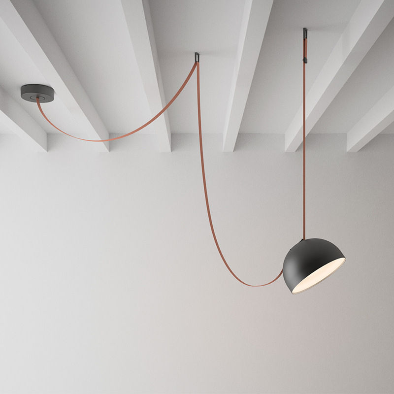 Thumbnail: Modern Chandelier Adjustable Leather Strap Pendant Light 7