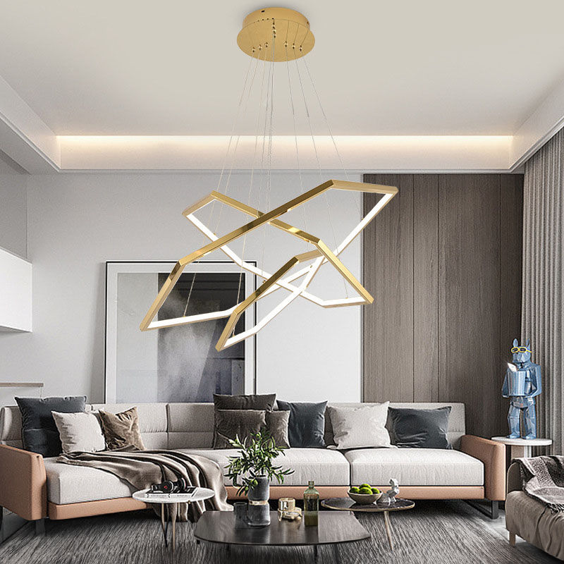 Miniaturbild: Modern LED Chandelier Gold Pendant Light Fixture applications