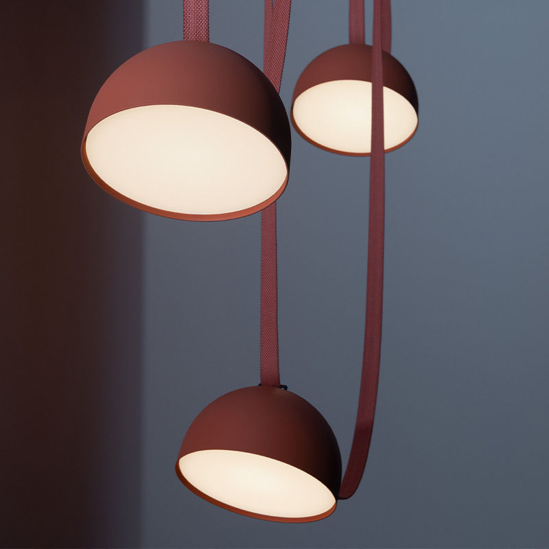 Thumbnail: Modern Chandelier Adjustable Leather Strap Pendant Light 6