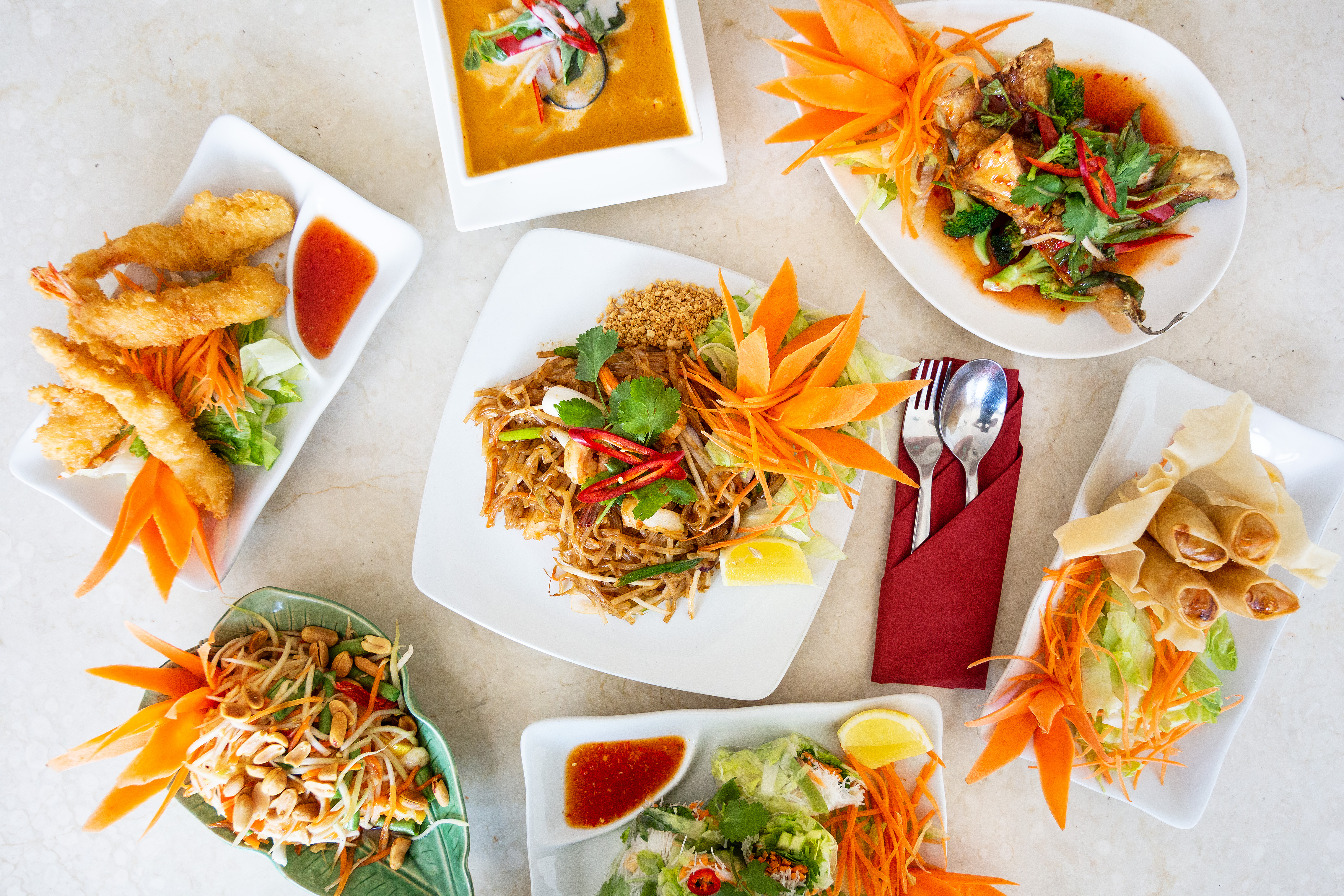 Arranged Food and Objects